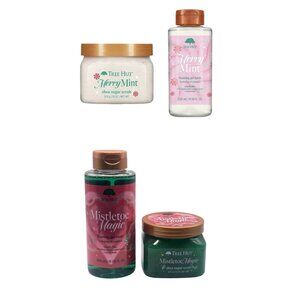 Tree Hut 4pc Merry Mint & Mistletoe Magic & 2 Foaming Gel Wash, Limited Edition